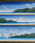 Seagulls flying75cmx60cm